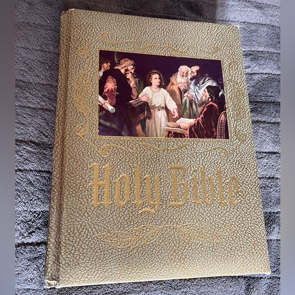 Vintage ‘74-‘75, 1970 Copyright New American Bible Catholic Heirloom Edition.
